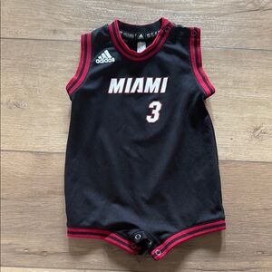 NWOT Adidas Miami Heat Baby Romper - Wade 3